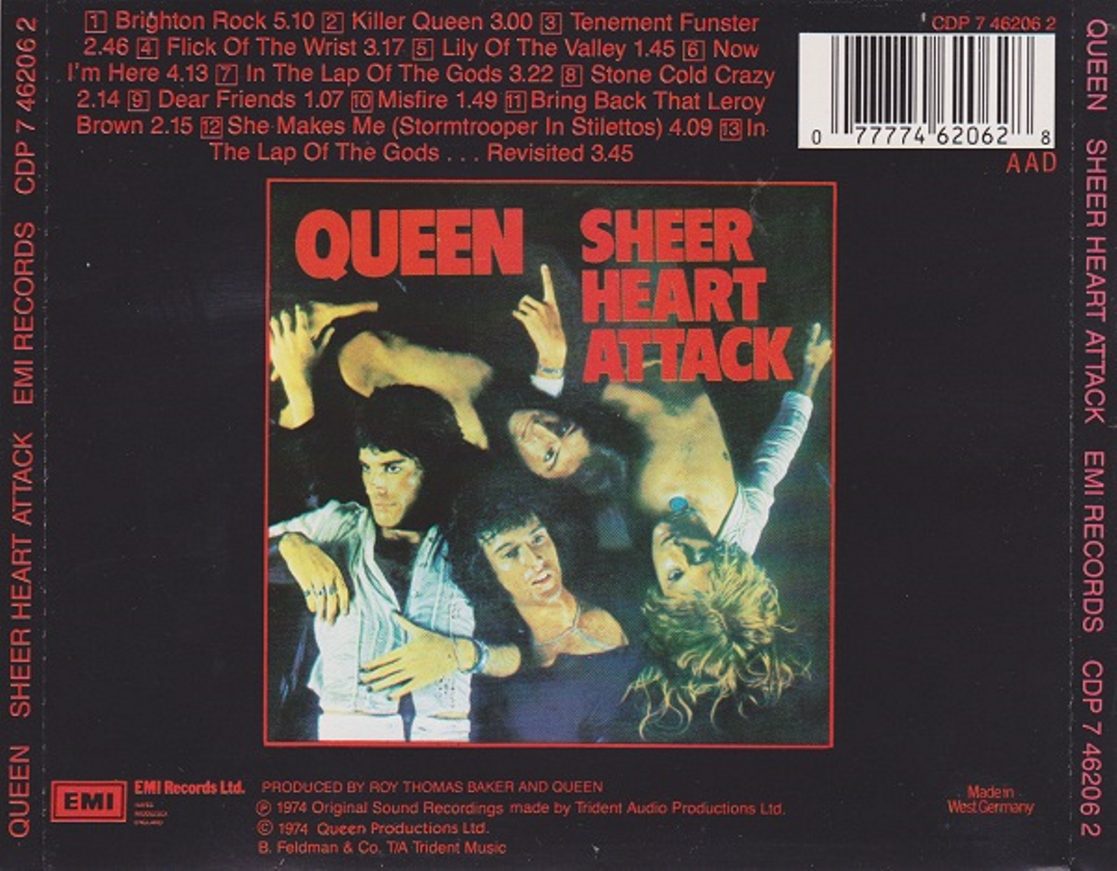 Queen  Sheer Heart Attack : Back
